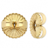 Stainless Steel - Rostfrei Stahl Schmuckzubeh&ouml;r Ohrring Verschluss Gold