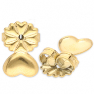 Stainless Steel - Rostfrei Stahl Schmuckzubeh&ouml;r Ohrring Verschluss Gold