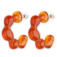 Trendy Resin Ohrringe&nbsp;/&nbsp;Ohrstecker Dark orange