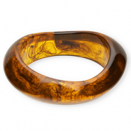 Resin-Armb&auml;nder Bangle Transparent amber brown