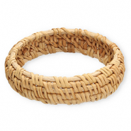 Rattan-Armb&auml;nder Bangle Natural beige