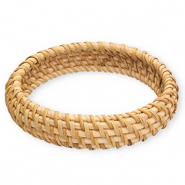 Rattan-Armb&auml;nder Bangle Natural beige