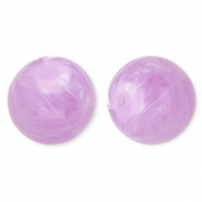 20 mm Acrylperlen Rund Lavender purple-marble