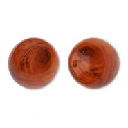 16 mm Acrylperlen Rund Amber brown-marble
