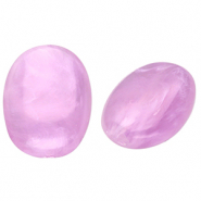 Acrylperlen Oval Lavender purple-marble