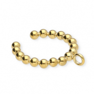 BY31&reg; Ohrringe aus Stainless Steel - Rostfreiem Stahl Ear Cuff Kugeln mit &Ouml;se Gold