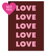 BY31® SchmuckKarten "Love" Dark brown-dark pink