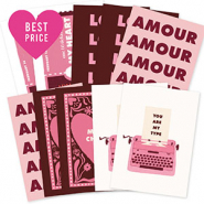 BY31® SchmuckKarten sortiert Pink-dark brown-white