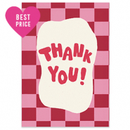BY31® SchmuckKarten "Thank you" Dark pink-rust red-off white