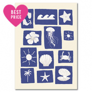 BY31® Schmuck Karten Natur White-blue