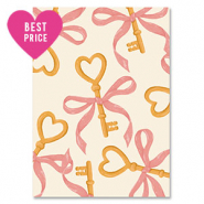 BY31® Schmuck Karten Schlüssel Off white-red-gold