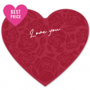 Schmuck Karten Herz "love you" Red-white