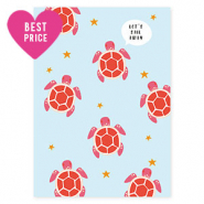 Schmuck Karten "Let's sail away" Light blue-red