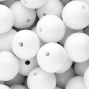 16 mm DQ Acrylperlen shiny Snow white 11-0602 TCX