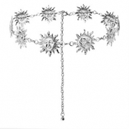 H&uuml;ftketten Sonne Silver