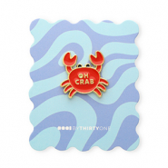 BY31&reg; Anstecker "Oh crab" auf Zierkarte Multicolour blue-red-yellow-black-gold