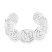 Armb&auml;nder aus Stainless Steel - Rostfreiem Stahl Bangle Spirale Silver