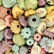 Acrylperlen Mix Multicolour-gold