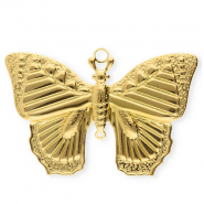 Stainless Steel - Rostfrei Stahl Anh&auml;nger Schmetterling Gold