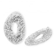 Stainless Steel - Rostfrei Stahl Anh&auml;nger Oval Silver