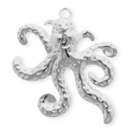 Stainless Steel - Rostfrei Stahl Anh&auml;nger Oktopus Silver