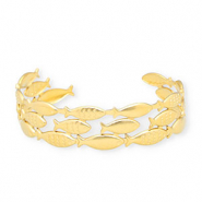 Armb&auml;nder aus Stainless Steel - Rostfreiem Stahl Bangle Fisch Gold