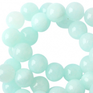 Naturstein Perlen 6 mm Light turquoise blue