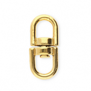 Stainless Steel - Rostfrei Stahl Schmuckzubeh&ouml;r Schl&uuml;ssel Anh&auml;nger Oval Gold