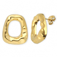 Ohrringe aus Stainless Steel - Rostfreiem Stahl Ohrstecker Trapez Gold