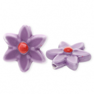 Perlen Keramik Blume Dark mauve