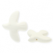 Perlen Keramik Vogel White