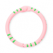 Farbiges Zubeh&ouml;r Schl&uuml;ssel Anh&auml;nger Ring Light pink-green