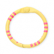 Farbiges Zubeh&ouml;r Schl&uuml;ssel Anh&auml;nger Ring Yellow-dark pink