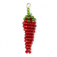 BY31® Anhänger Glasperlen Chilischote Dark red-green