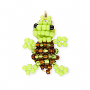 BY31® Anhänger Glasperlen Schildkröte Lime green-brown-black-gold