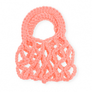 Handgeh&auml;kelte T&auml;schchen Neon salmon pink