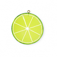 Statement-Anh&auml;nger Zitronenscheibe Lime green-green-white