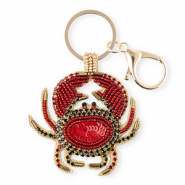 Schl&uuml;sselanh&auml;nger Krabbe Gold-red-black