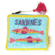 Etui "Sardines" Yellow-light blue-pink
