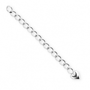 BY31® Stainless Steel - Rostfrei Stahl Schmuckzubehör Verlängerungsketten Set Herz Silver