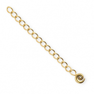 BY31® Stainless Steel - Rostfrei Stahl Schmuckzubehör Verlängerungsketten Set Spirale Gold