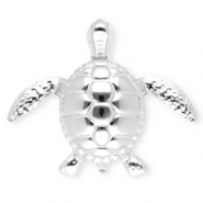 Stainless Steel - Rostfrei Stahl Statement Broschen Schildkr&ouml;te Silver