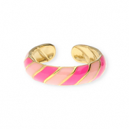 Ringe aus Stainless Steel - Rostfreiem Stahl Gold-pink