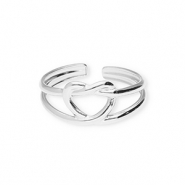 Ringe aus Stainless Steel - Rostfreiem Stahl Herz Silver