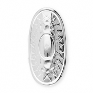 Ringe aus Stainless Steel - Rostfreiem Stahl Oval mit Sonne Silver
