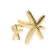 Ringe aus Stainless Steel - Rostfreiem Stahl Seesterne Gold