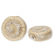 Perlen Keramik Fossil Sand beige