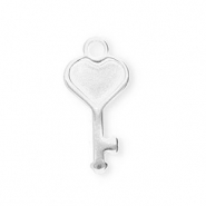 Stainless Steel - Rostfrei Stahl Anhänger Schlüssel mit Herz Silver