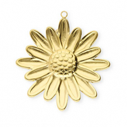 Stainless Steel - Rostfrei Stahl Anhänger Blume Gold