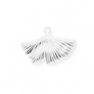 Stainless Steel - Rostfrei Stahl Anhänger Ginkgoblatt Silver